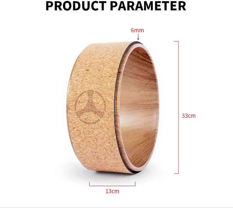 Cork Yoga Wheel & 2 Cork Blocks Set