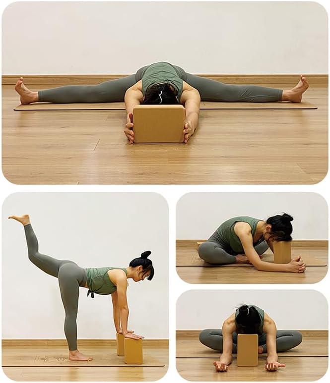 Cork Yoga Wheel & 2 Cork Blocks Set