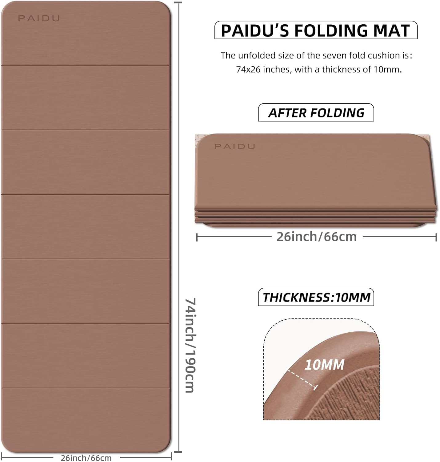 Foldable Fitness Yoga Mat
