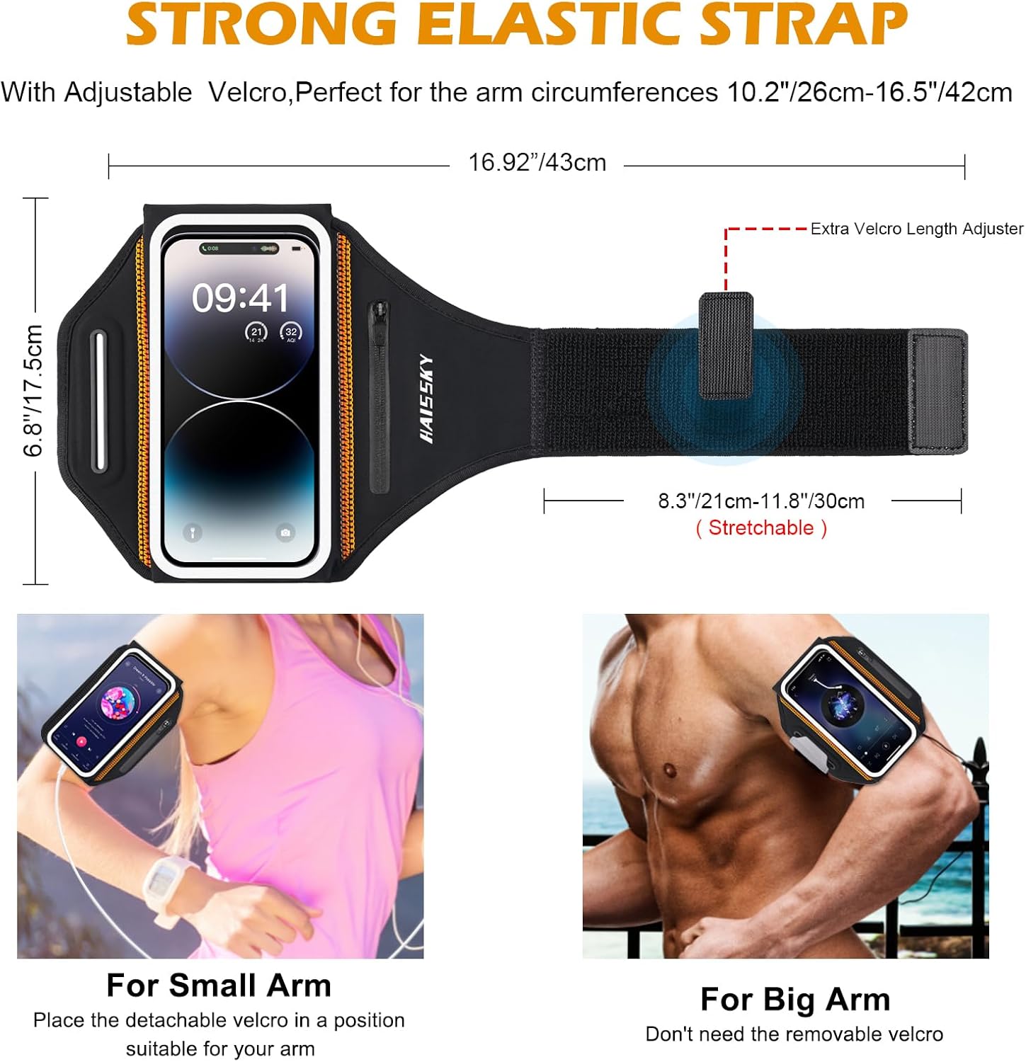 Running Armband with Earbuds Bag