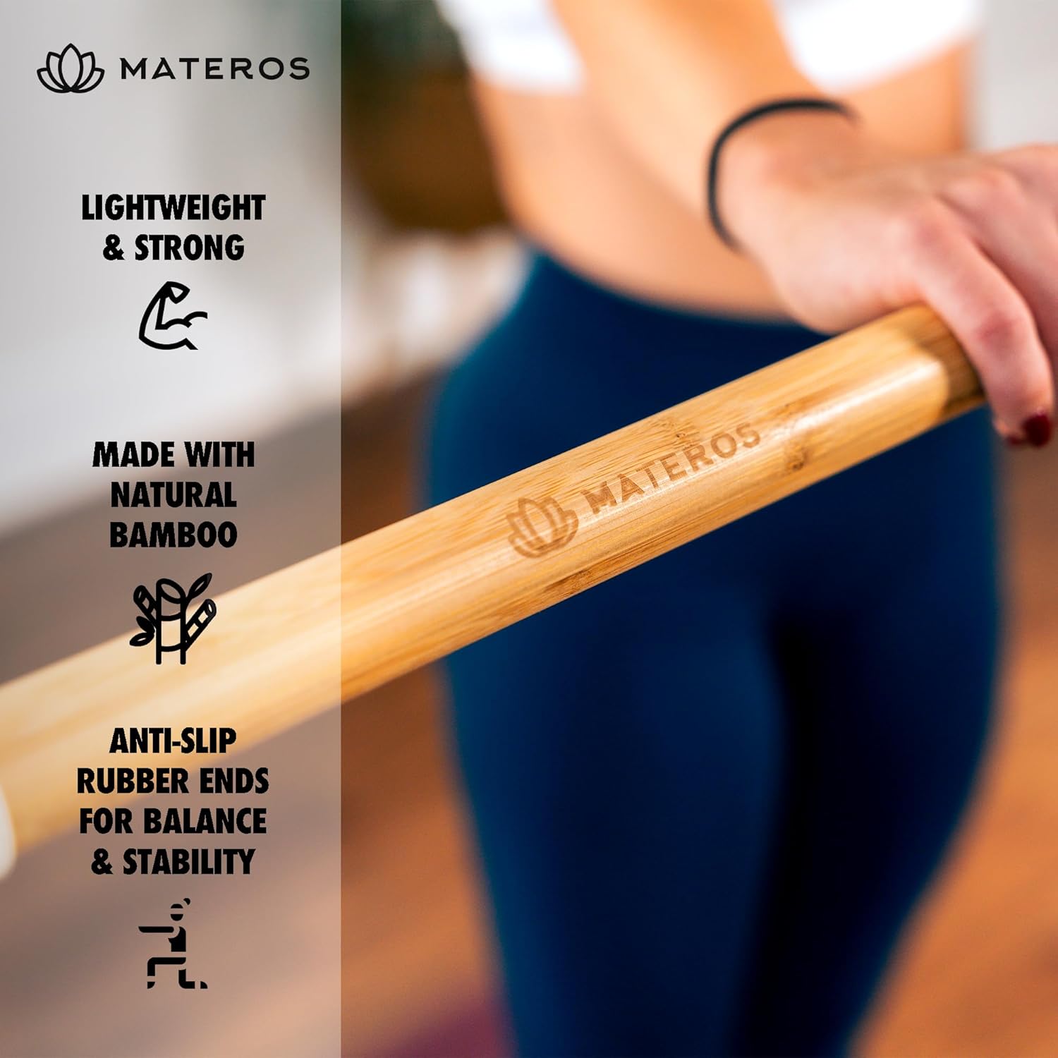 Materos  Bamboo Mobility Yoga Stick