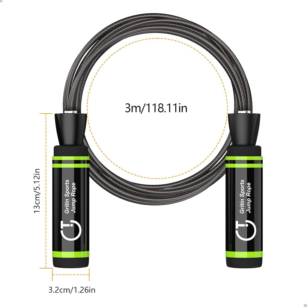 Speed Jump Rope Soft Memory Foam Handle Tangle